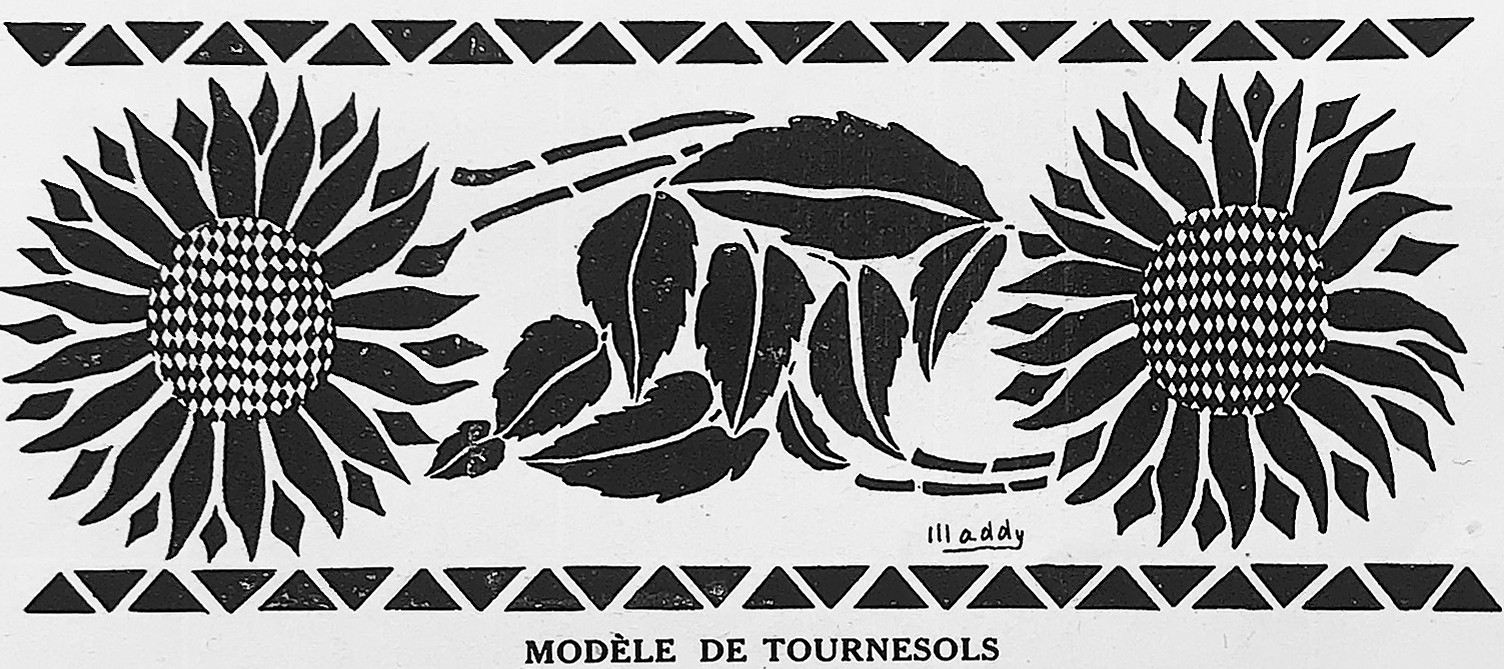 Modèle de frise de tournesols