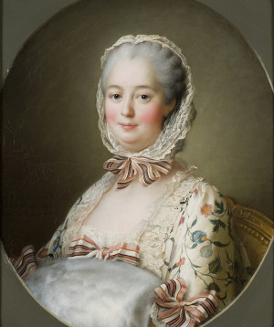 François Hubert Drouais, La marquise de Pompadour en manchon, 1763, huile sur toile, 63,5 × 53 cm, Musée des Beaux-Arts d’Orléans.
